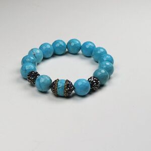 18k Plated Fancy  Blue Bracelet